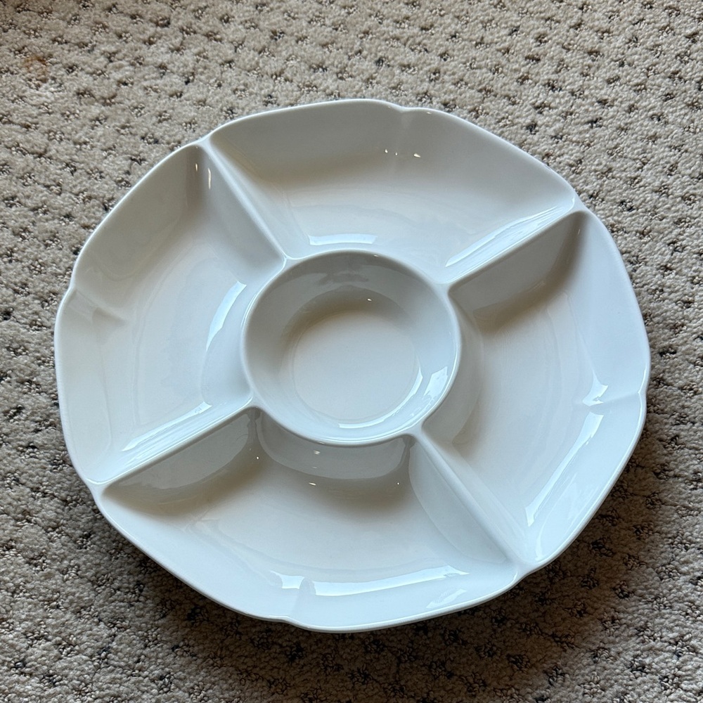 Nikko Porcelain 5 PART SECTION SERVING RELISH TRAY DISH 13" Excellent Cond Japan